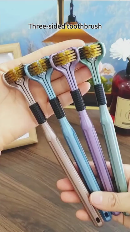 3 SIded Tooth Brush Pack of 4